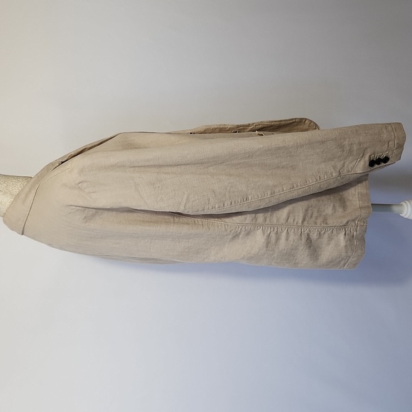 Goodfellow & Co Men's Taupe Patch Pocket Button Front Linen Blend Blazer Size M - Picture 10 of 16